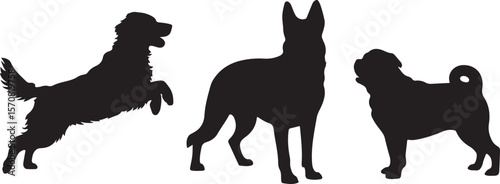Dog Silhouette SVG Bundle
Standing & Playing Dog Vectors
Pet Dog Shadow Clipart Pack