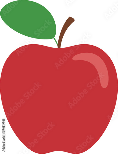 Red apple clip art vector illustration fresh fruit healthy food graphic design