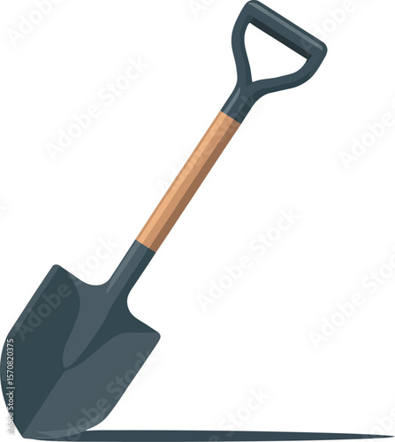 Isolated shovel digging tool vector illustration for gardening and farming use