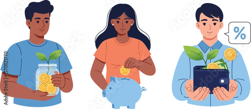 People saving and growing money