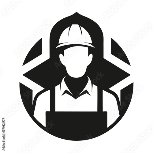 construction worker with helmet