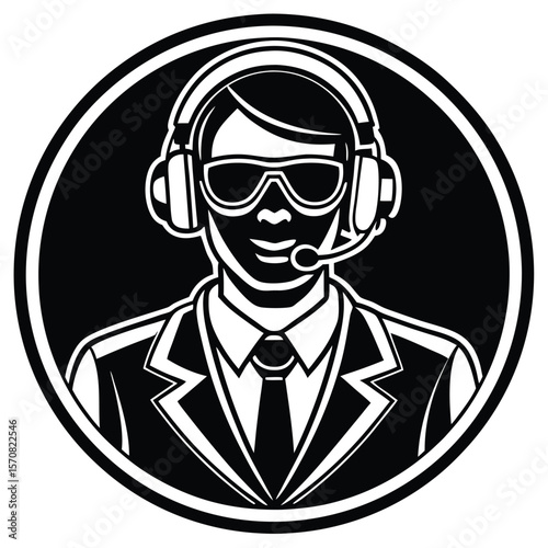man with headphones