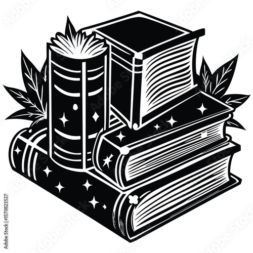 illustration of an open book