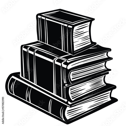 illustration of a book with a black cover