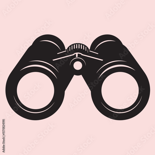 Binoculars silhouette vector illustration