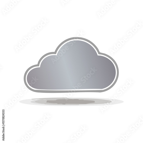 Isolated Metallic Cloud Illustration Weather Concept Black Background Graphic Resources