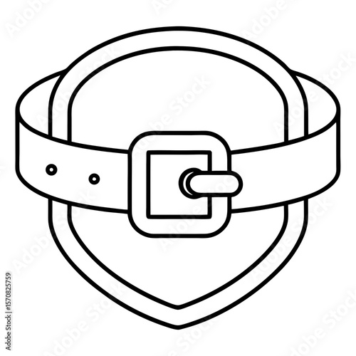 Buckle line art vector