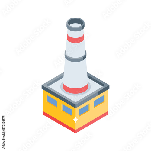 Check out this isometric style icon of factory building
