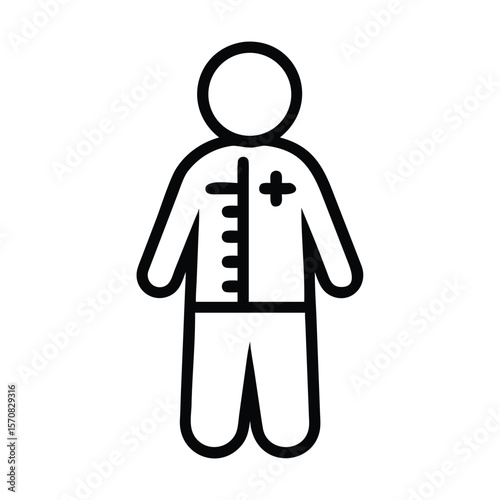 Doctor icon vector male person profile avatar with stethoscope for medical consultation pictogram | Premium Vector
