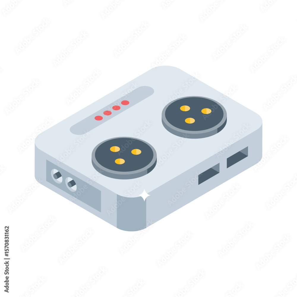 Fototapeta premium Check out this isometric icon of power supply unit