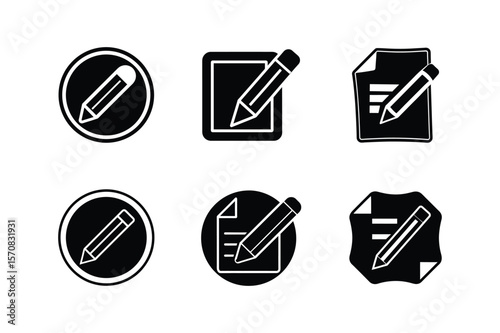 edit icon silhouette vector illustration