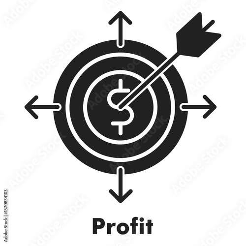 Profit Icon - Glyph Style