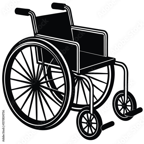 wheelchair isolated on white background