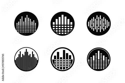 equalizer icon silhouette vector illustration