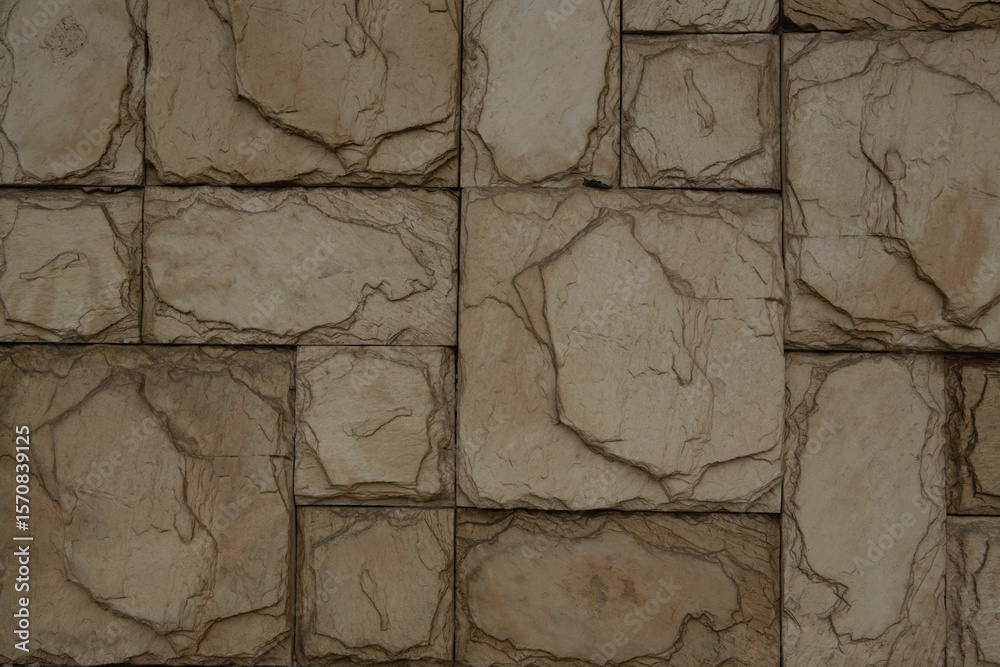 Fototapeta premium Modern stone wall, Close-up