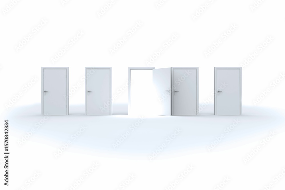 Naklejka premium Door opening revealing bright light