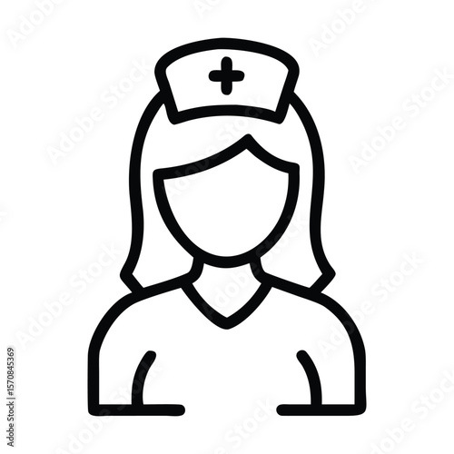 Caregiver Female vector icon Can be used for Nursing iconset | Premium Vector
