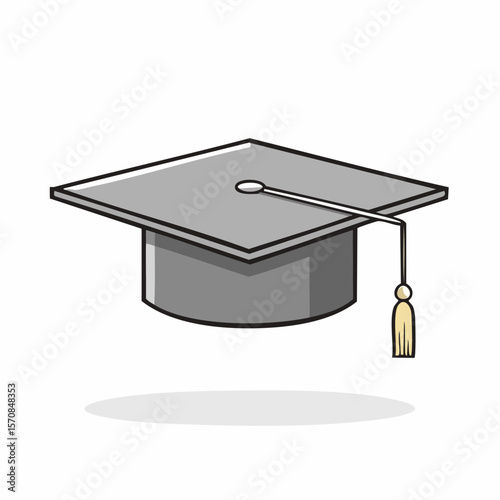 An academic graduation cap design suitable for educational and scholarly themes, symbolizing achievement and success in a learning environment.