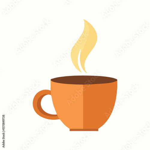 A steaming hot coffee cup icon perfect for your morning espresso or a relaxing cafe break