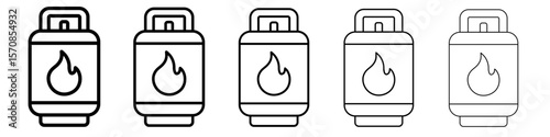 Gas cylinder icon outline simple illustration isolated