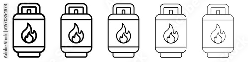 Gas icon outline simple illustration isolated