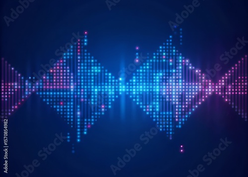 Colorful Audio Waveform Spectrum Visualization – Sound Equalizer Abstract Background
