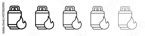 Gas tank icon outline simple illustration isolated