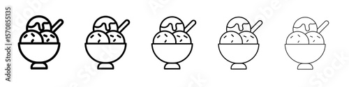 Gelato ice cream icon outline simple illustration isolated