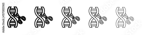 genome editing icon outline simple illustration isolated