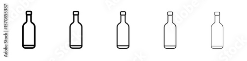 Glass bottle icon outline simple illustration isolated