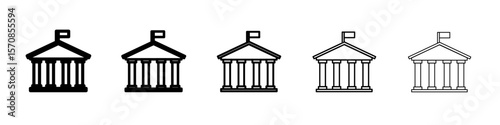 Government icon outline simple illustration isolated