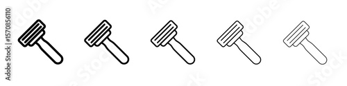 Hair removing razor icon outline simple illustration isolated