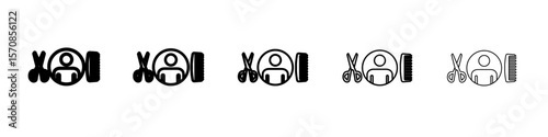 Hairdresser service icon outline simple illustration isolated
