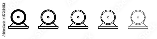 Hamster wheel icon outline simple illustration isolated