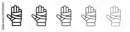 hand accident icon outline simple illustration isolated