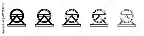 Hamster wheel icon outline simple illustration isolated