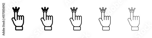 Hand clicking icon outline simple illustration isolated