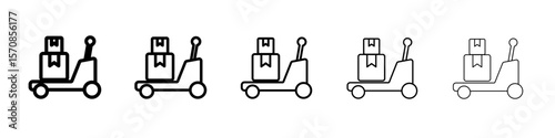 Hand pallet jack icon outline simple illustration isolated