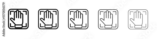 Hand scan icon outline simple illustration isolated