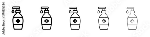 Hand sanitizer icon outline simple illustration isolated