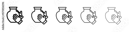 Handmade pottery icon outline simple illustration isolated