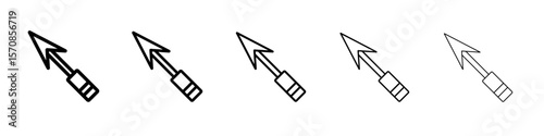 harpoon icon outline simple illustration isolated