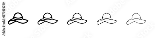 Hat Icon outline simple illustration isolated