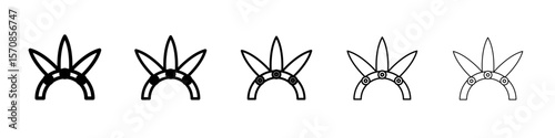 Headdress Brazil icon outline simple illustration isolated