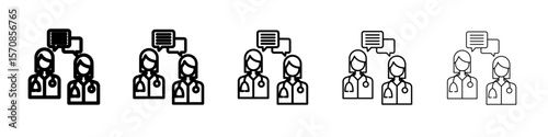 Healthcare Chat icon outline simple illustration isolated