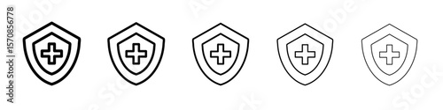 Health insurance icon outline simple illustration isolated