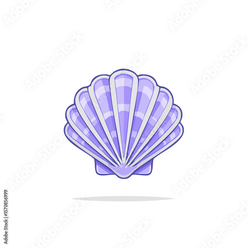 Seashell icon isolated on black background Beautiful summer icon Single pastel seashell icon Vector illustration design