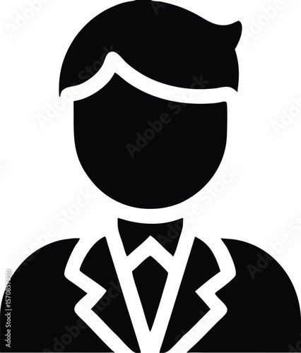 Businessman icon. symbol graphic black and white