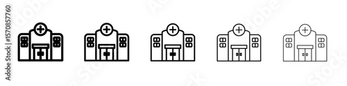 hospital icon outline simple illustration isolated