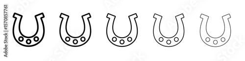Horseshoe icon outline simple illustration isolated